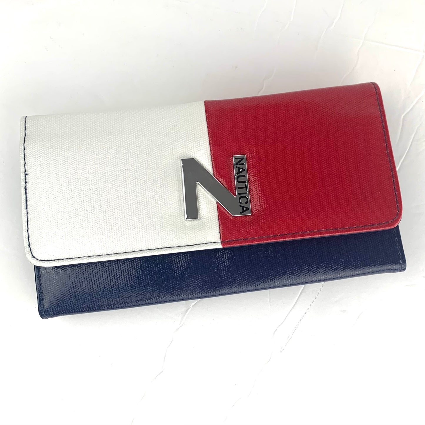 Money Manager Navy/Red/White Silver N Logo Women's Wallet Bag