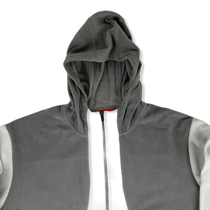 Jacket Gray Microfleece Full Zip Plus Size 2XL Men's Hoodie