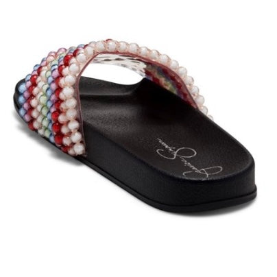SAYCIE Clear/Rainbow Size 7 Slip On Flats Flip Flop Women's Sandals