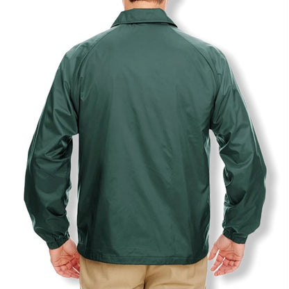 Green Outerwear Durable Wind Resistant Brushed Coaches Size S Men's Jacket