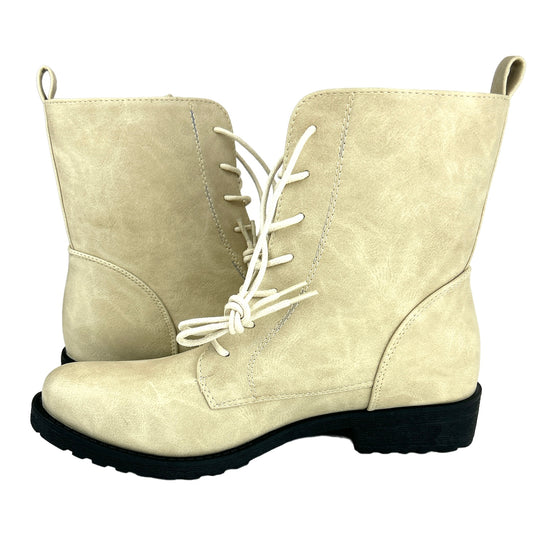 BOONEY Lace Up Booties Combats Women's Shoes
