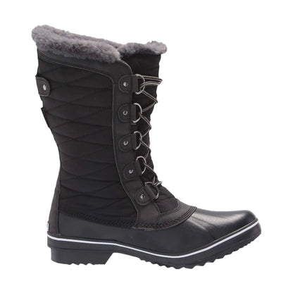 Chilly Black WaterProof Round Toe Lace Up Women's Winter Boots