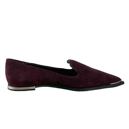 LONA Wine Red Comfort Slip-on Pointed Toe Flats Size 6 M Women's Loafers