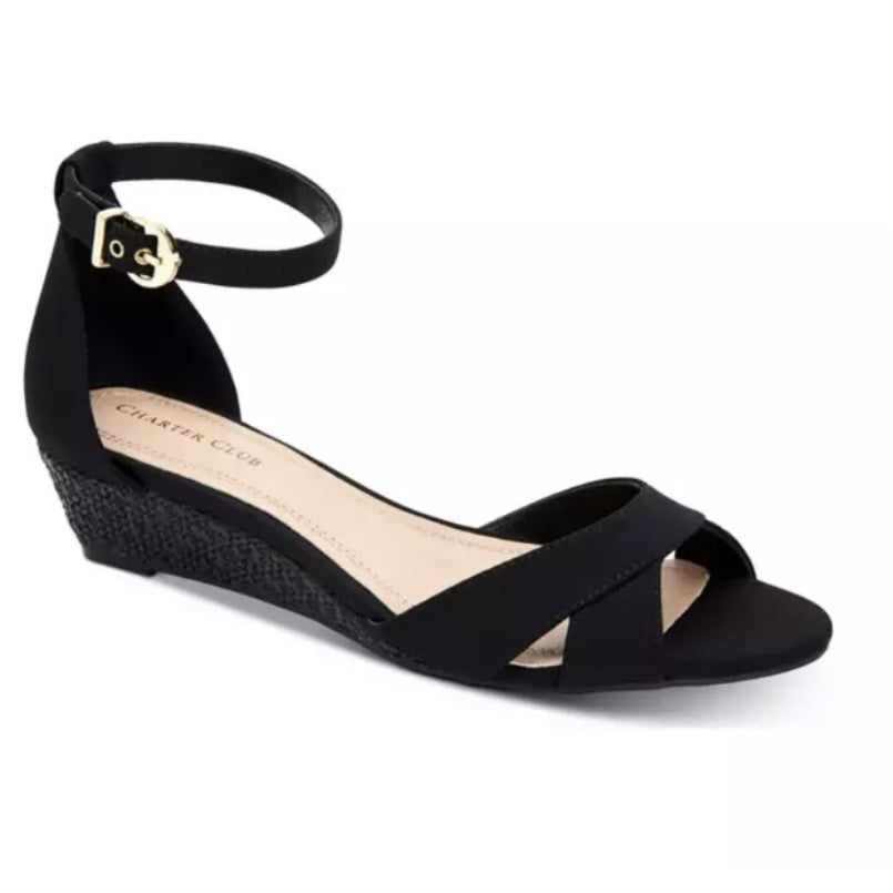Gippi Black Size 11M Ankle Strap Women's Wedge Sandals