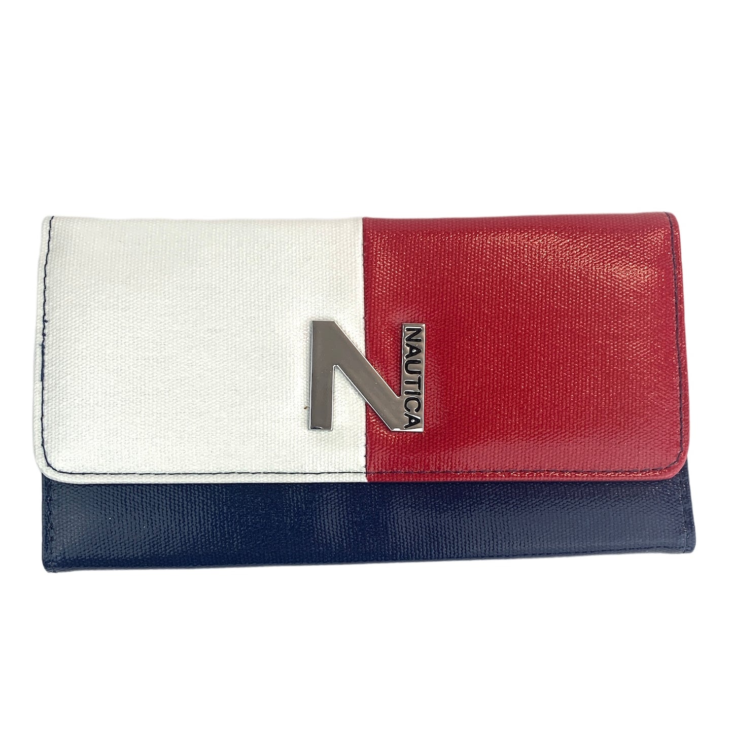 Money Manager Navy/Red/White Silver N Logo Women's Wallet Bag