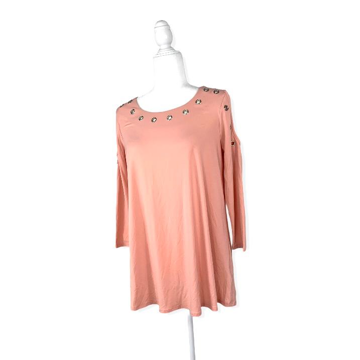 Cold Shoulder Blouse 3/4 Sleeve Top Size S Women's Sweater--_ - Fannetti Boutique