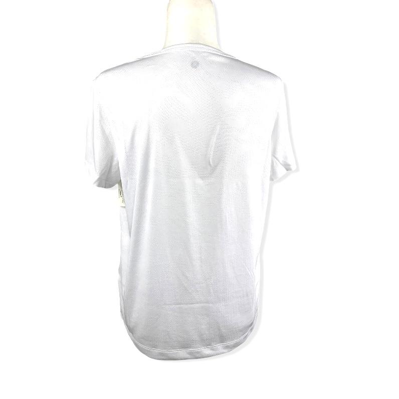 Cropped White Top Short Sleeve Size L Women's T-Shirt