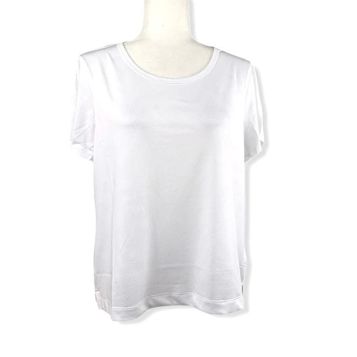 Cropped White Top Short Sleeve Size L Women's T-Shirt