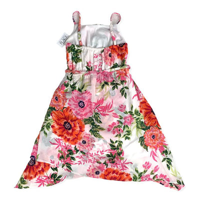 Flower Print Multicolor Sleeveless Size SP(5/6) Kids Girls Dress
