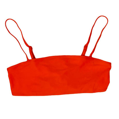 Orange Bikini Top Adjustable Straps Size XS Women's Swimwear