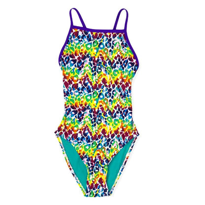 Swim One-Piece Animal Print Multicolor Size 30(XXS) Girls Women's Swimwear