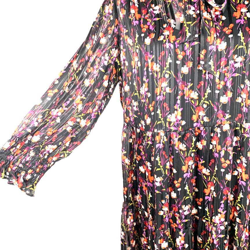 Long sleeve Floral Print Size 10 Loose Women's Dress