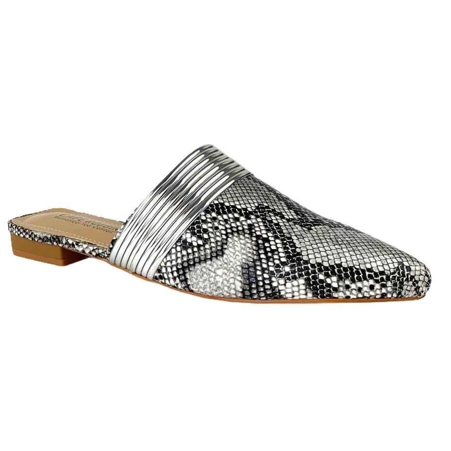 BOMIE Cuffed Pointed Toe Flats Women's Mules