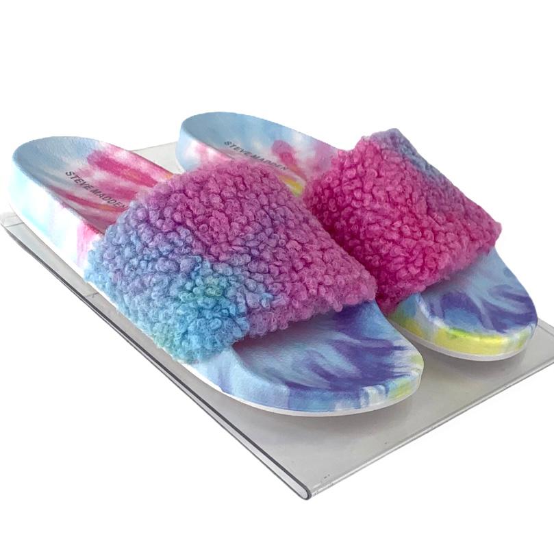 Tie Dye Multicolor Flip-Flop Shear Slide Size 9M Women's Sandals