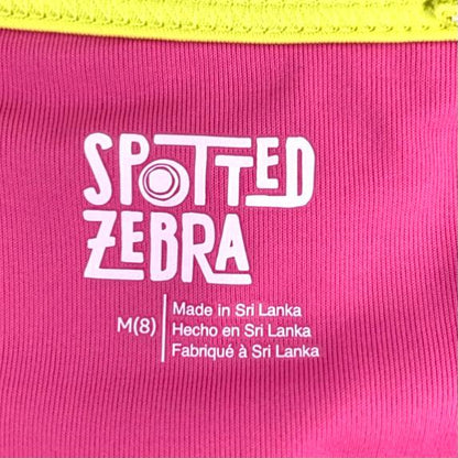 Pink/Yellow Tankini Girls Two Pieces Swimsuit Size M(8) Kids Swimwear
