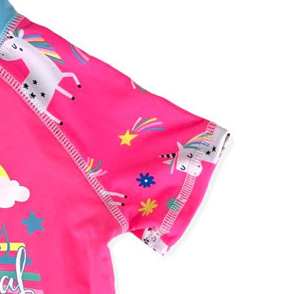 Baby Girl Swimwear Unicorn One-Piece Rashguard Swimsuit