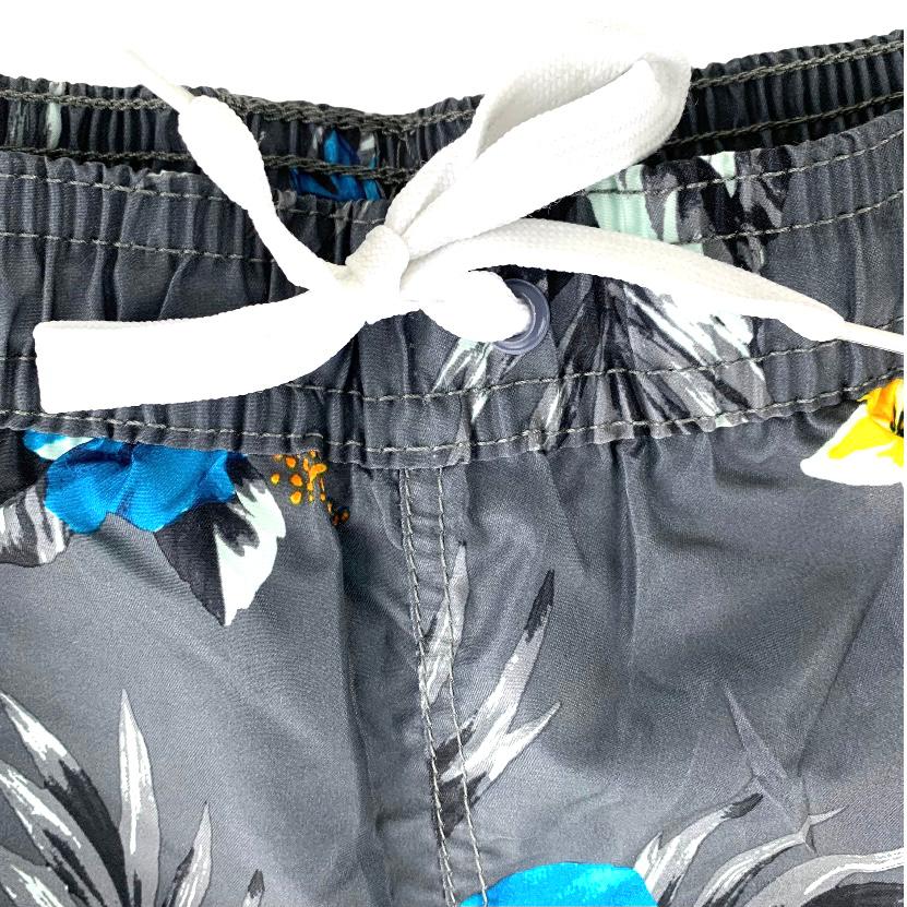 Gray/Blue/Yellow Quick Dry Board Shorts Size L Men's Swimwear