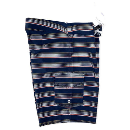 Swimwear Stripe Print Size 31 Tie Front Stretch Men's Board Shorts