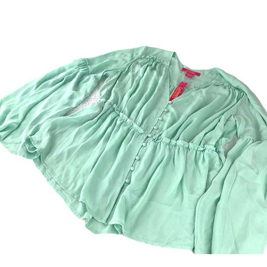 Women's Blouse Green Size M Tops