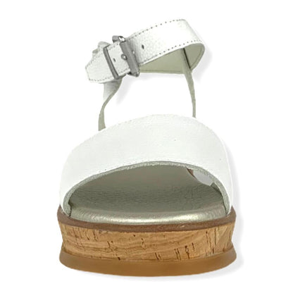 White Comfort Ankle Strap Open Toe Women's Platform Sandals