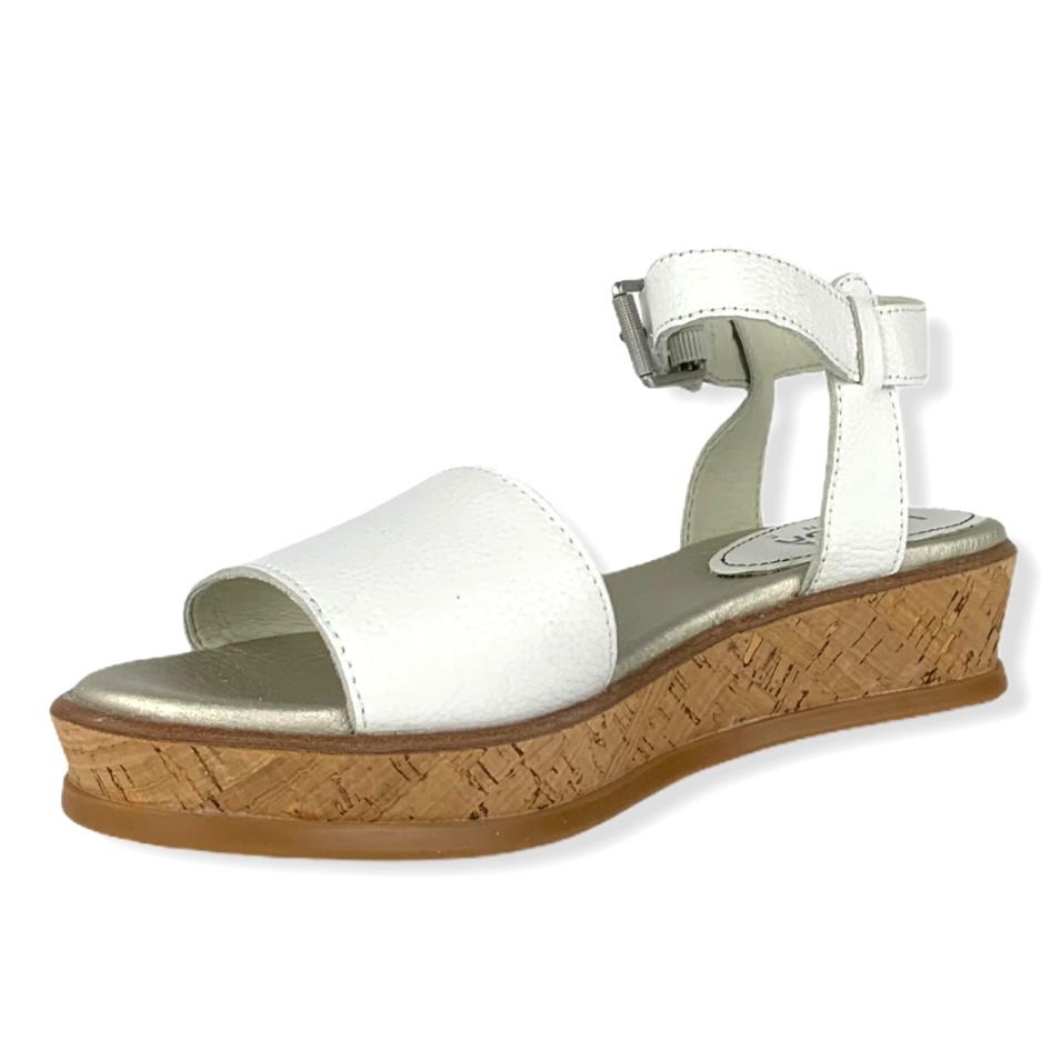 White Comfort Ankle Strap Open Toe Women's Platform Sandals