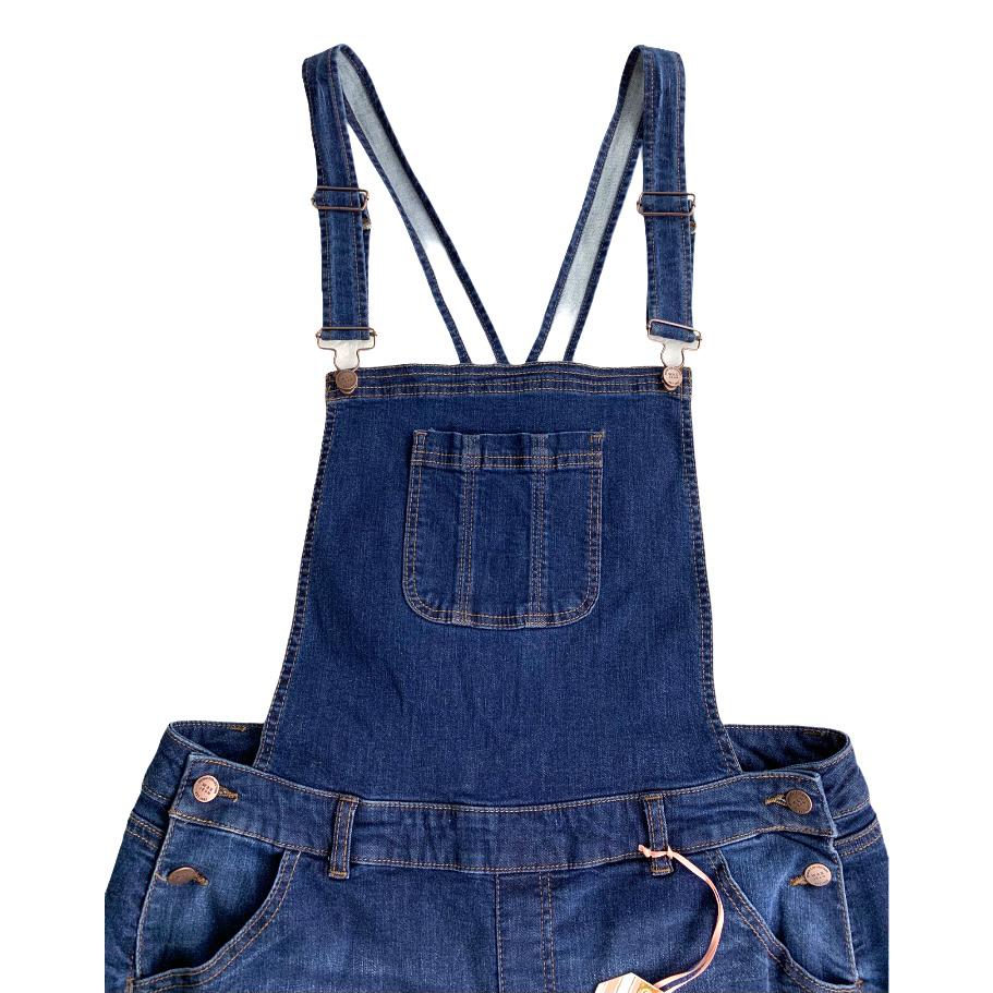 Basic Denim Destroyed Ripped Stretch Women's Overall