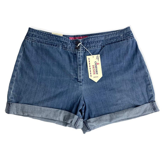 High Rise Stretch Denim Women's Short