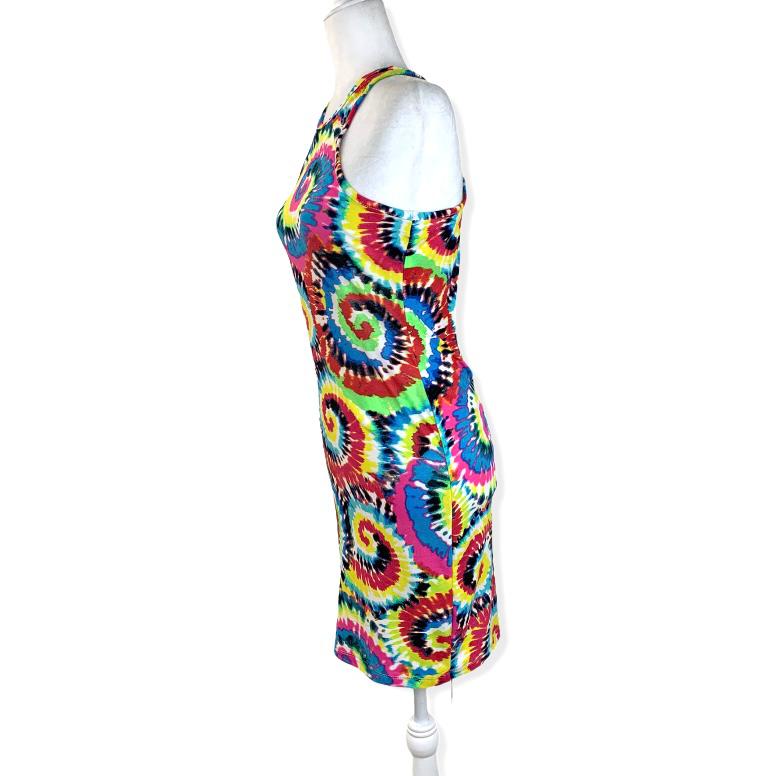 Printed Tie Dye Mini Bodycon Dress