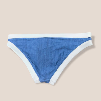 Blue/White Bikini Bottom Hipster Size 4 Women's Swimwear
