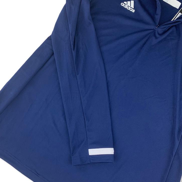Long Sleeve Blue 1/4 Zip Stretch Top Size L Women's Activewear
