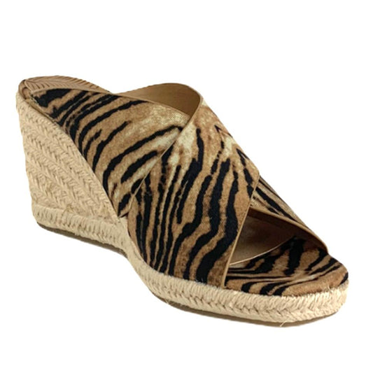 KLORY Women's Espadrille Wedge Heel Slip On Sandals