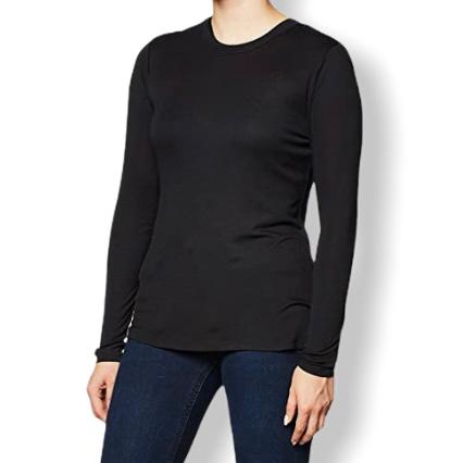 Black Long Sleeve Crew Neck Size XS Women's Sweaters