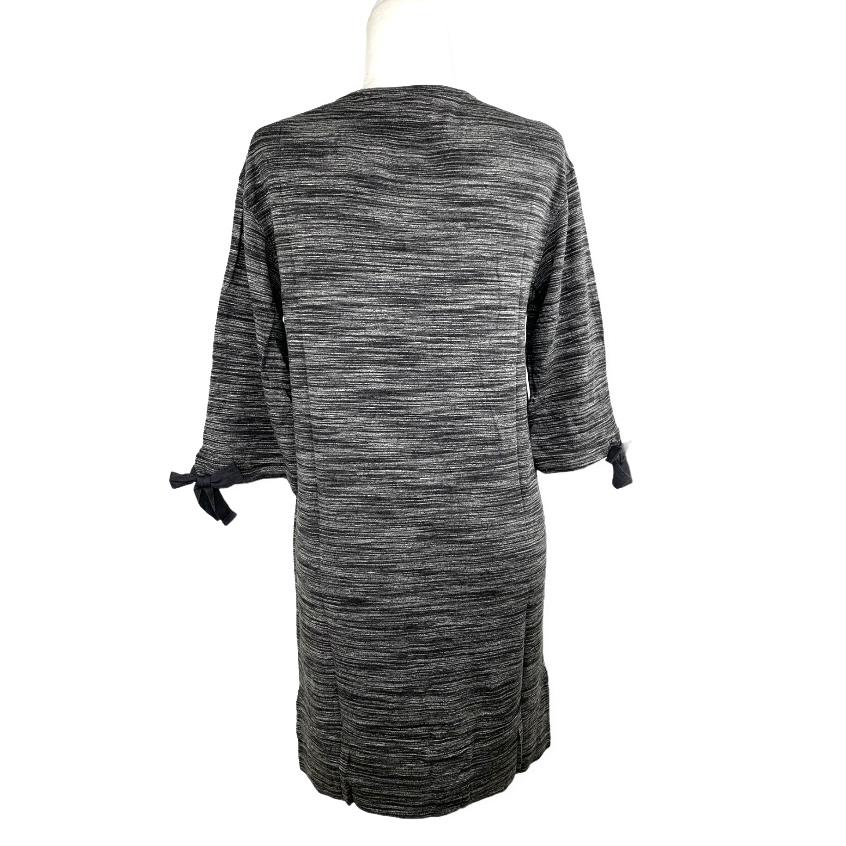 Gray ¾ Sleeve Crew Neck Loose Women's Dress