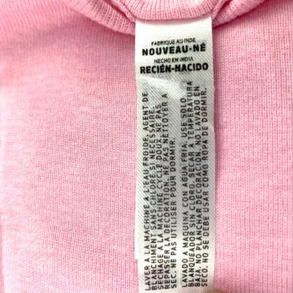 Pink Bodysuits Short Sleeve One-piece Newborn