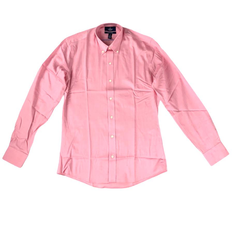 Pink Long Sleeve Slim-Fit Buttons Up Size 15x34 Men's Shirt