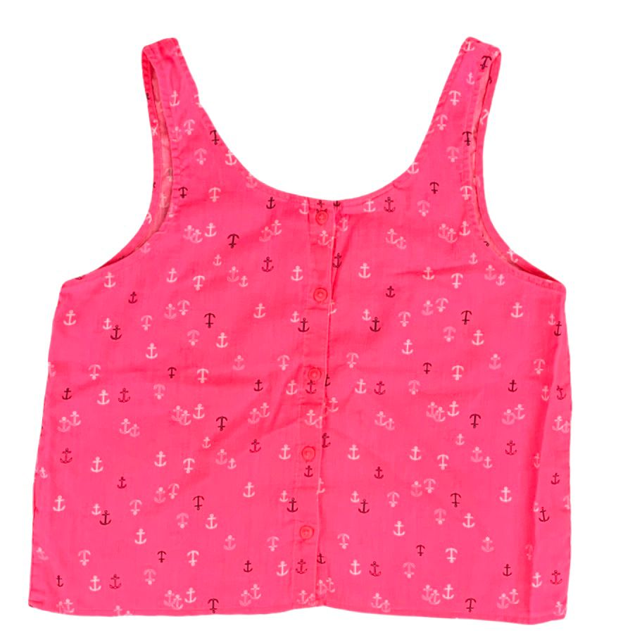 Sleeveless Pink Scoop Neck Size S Women's Tank Top Blouses