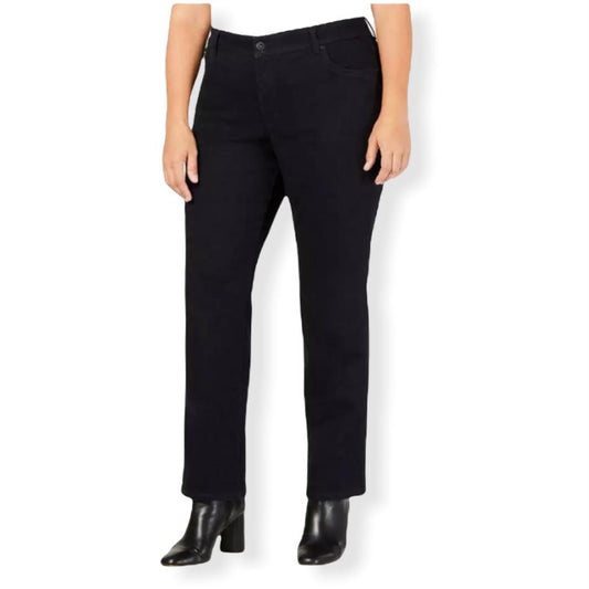 Straight Leg Dark Blue Plus Size 24W Women's Jeans