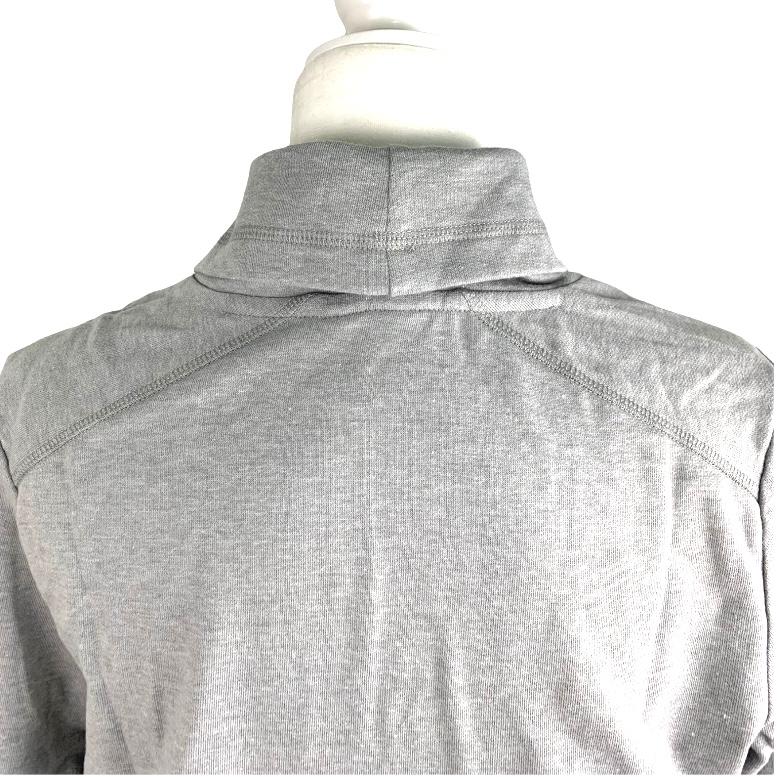 Long Sleeve Gray Cowl Neck Petite M Tops Women's Sweaters