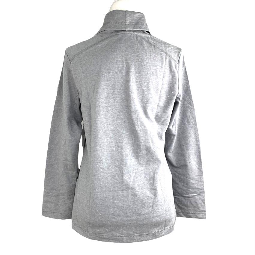 Long Sleeve Gray Cowl Neck Petite M Tops Women's Sweaters