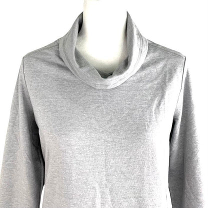 Long Sleeve Gray Cowl Neck Petite M Tops Women's Sweaters