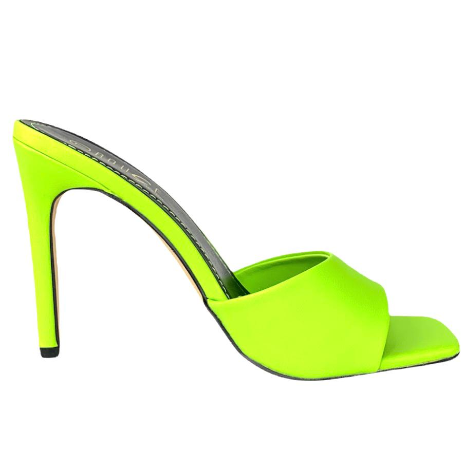 Neon Lime High Heel Women's Sandals