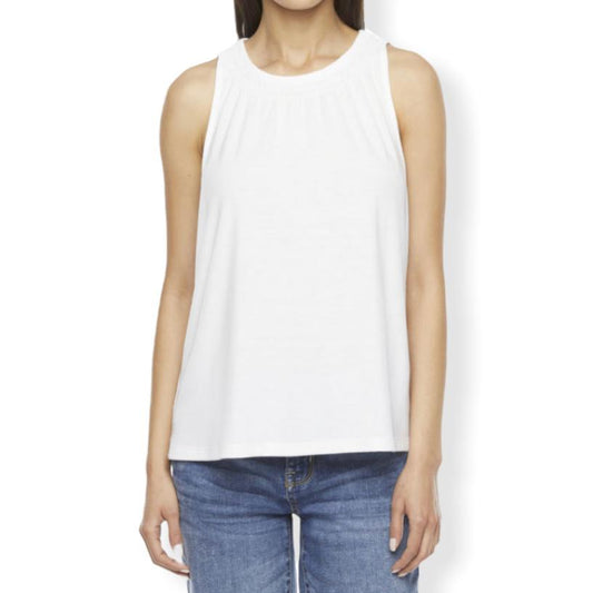 White Sleeveless Top Women's Blouse