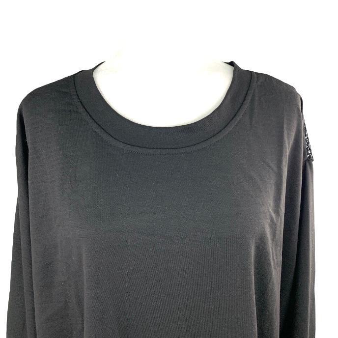 Long Sleeve Black Plus Size 1X Women's Activewear Top