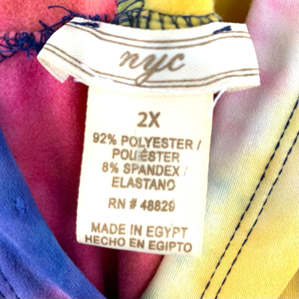 Tie-Dye Plus Size 2X Long Sleeve Hoodie Women's Sweaters