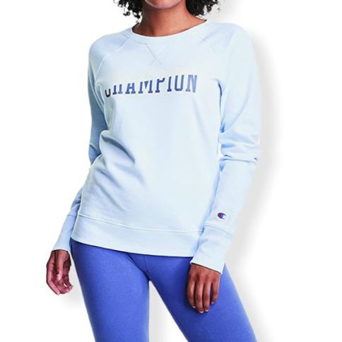 Fleece Blue Pull On Crew Neck Long Size XL Women's Sweater Athleticwear