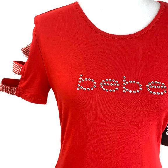 True Red Short Sleeve Pull-On Stretch Size M Bodycon Women's Mini Dress